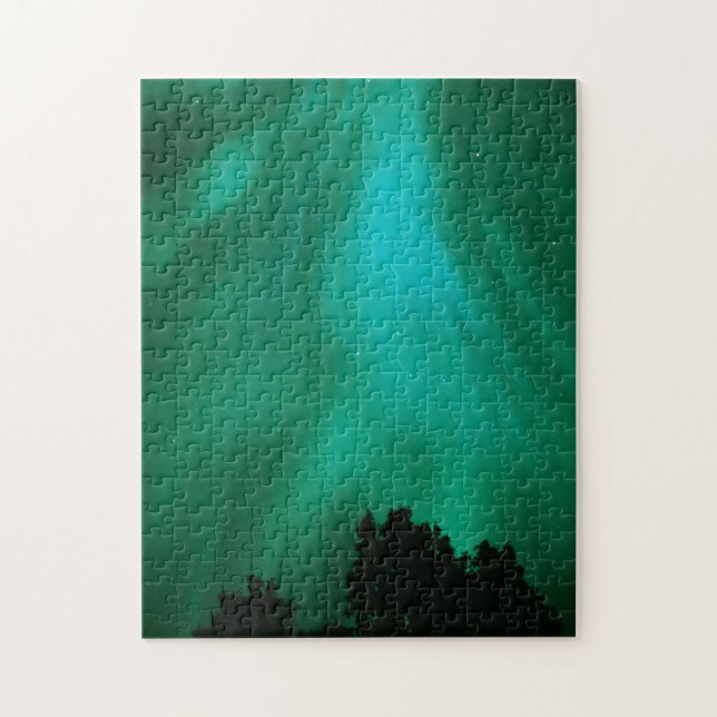 Quebra-cabeça Aurora Borealis Noturno | Ontário, Canadá (Vertical)