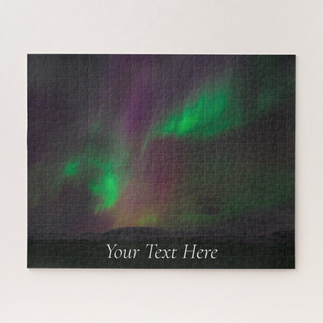 Quebra-cabeça Aurora Borealis Starry Night Stars Sky Winter Jigs (Horizontal)