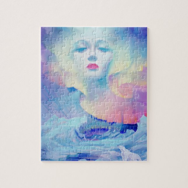 Quebra-cabeça Aurora por Clive Henry Blue (Vertical)