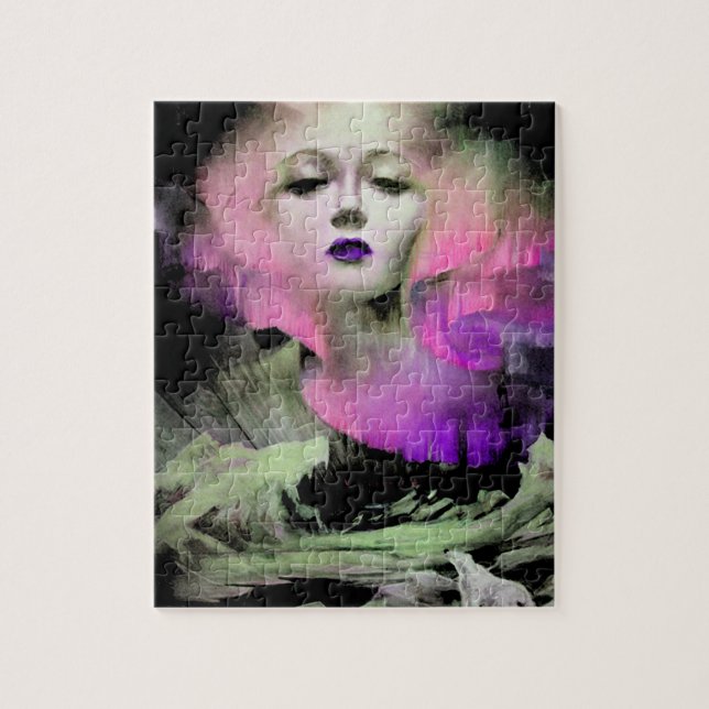 Quebra-cabeça Aurora por Clive Henry, noite roxa rosa (Vertical)
