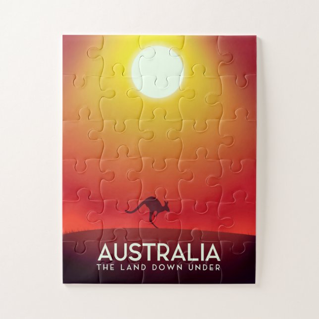 Quebra-cabeça Austrália "A terra lá embaixo" impressão de férias (Vertical)
