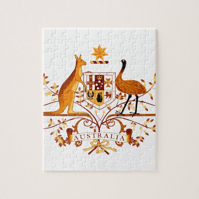 Quebra-cabeça Austrália COA Marrom (Vertical)