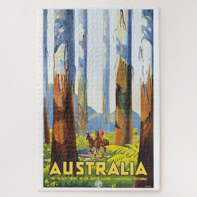 QUEBRA-CABEÇA AUSTRÁLIA FLORESTA VICTORIA DOS ANOS 30 (Vertical)