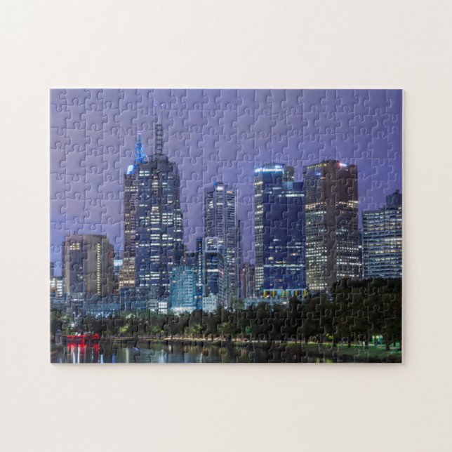 Quebra-cabeça Austrália, Vitória, Melbourne, horizonte ao longo (Horizontal)