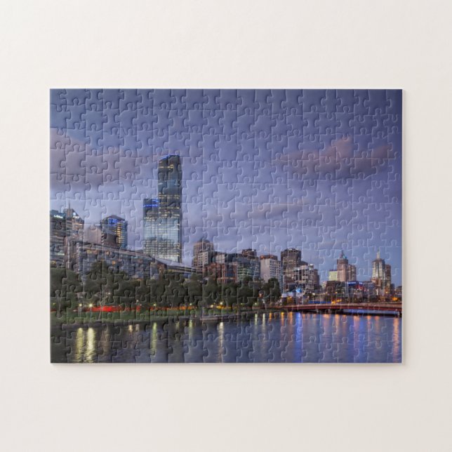 Quebra-cabeça Austrália, Vitória, Melbourne, horizonte com 2 (Horizontal)