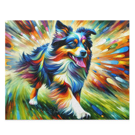 Quebra-cabeça Australian Shepherd: Acrílico Blue Merle Aussie