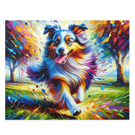 Quebra-cabeça Australian Shepherd: Acrílico Blue Merle Aussie