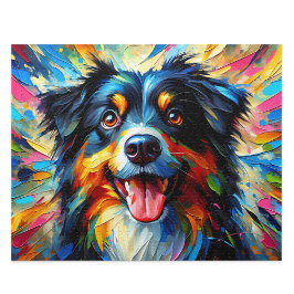 Quebra-cabeça Australian Shepherd: Acrílico Tri-Color Aussie