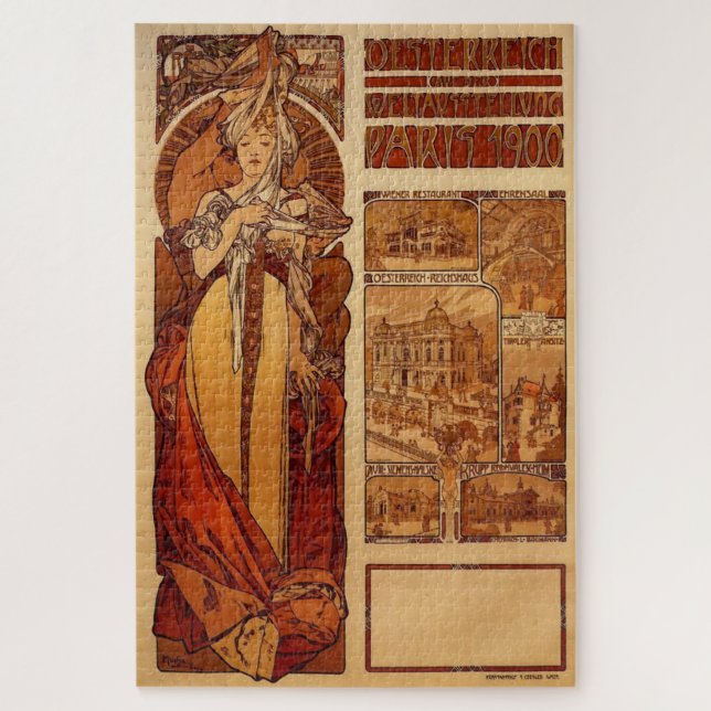 Quebra-cabeça Áustria por Alphonse Mucha (Vertical)