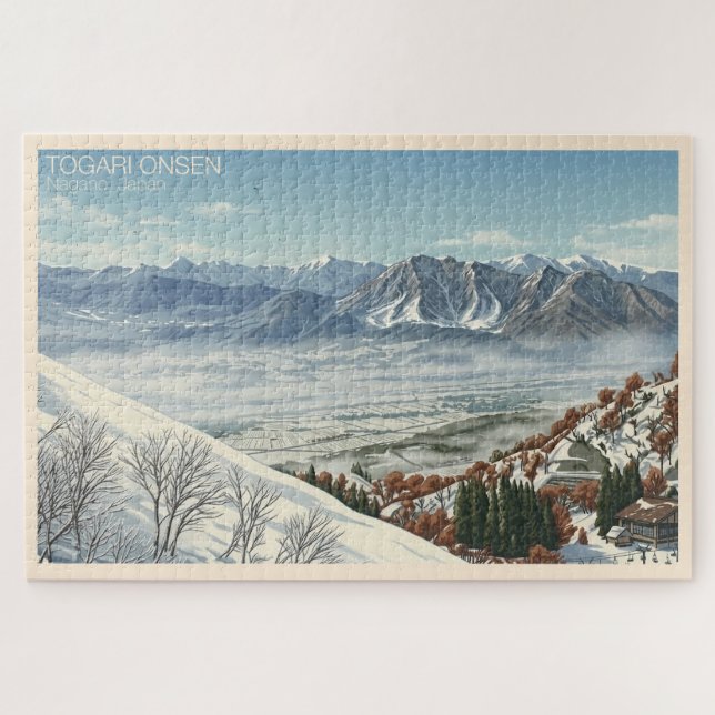 Quebra-cabeça Authentic Japan Snow Culture – Togari Onsen (Horizontal)