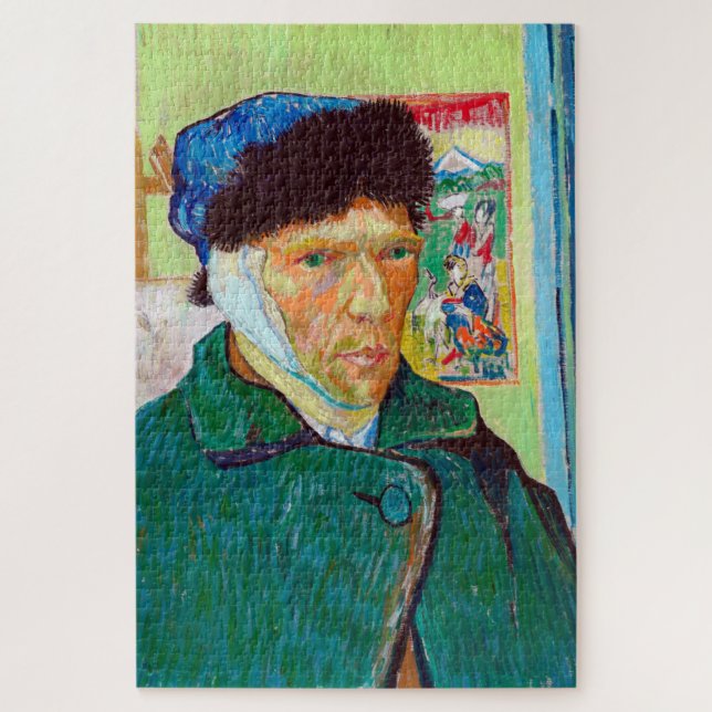 Quebra-cabeça Autoretrato com um Orelho Bandrado, Van Gogh (Vertical)