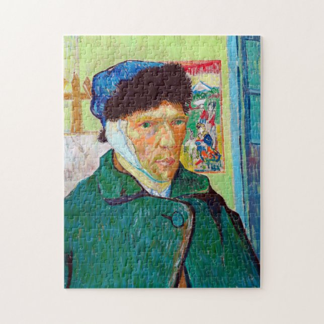 Quebra-cabeça Autoretrato com um Orelho Bandrado, Van Gogh (Vertical)