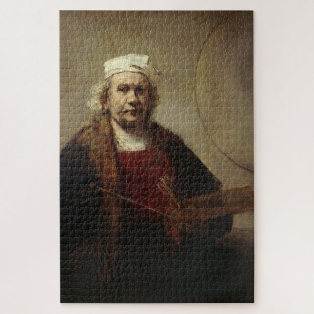 Quebra-cabeça Autorretrato com Dois Círculos: Genius Rembrandt (Vertical)
