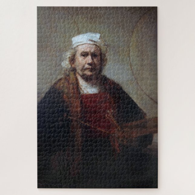 Quebra-cabeça Autorretrato com dois círculos, Rembrandt (Vertical)