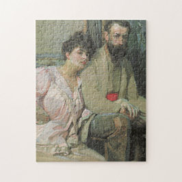 Quebra-cabeça Autorretrato com Esposa (por Frantisek Kupka)