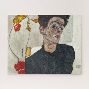 Quebra-cabeça Autorretrato com Physalis Egon Schiele