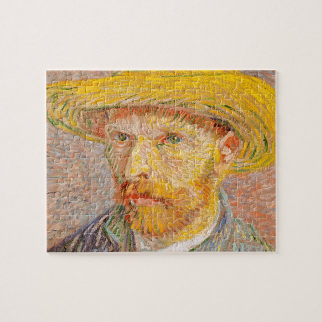 Quebra-cabeça Autorretrato de Vincent Van Gogh com Chapéu de Pal (Horizontal)