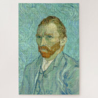 Autorretrato de Vincent Van Gogh com Fundo Azul