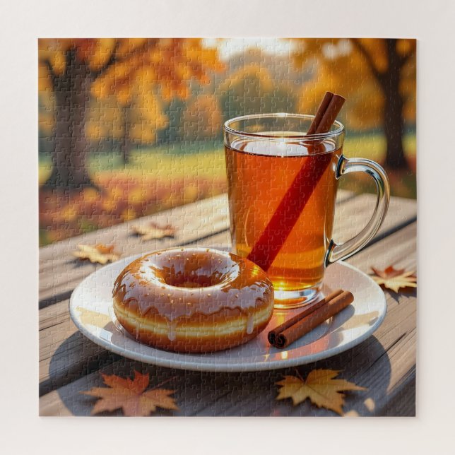 Quebra-cabeça Autumn Blessings | Cider and Donut (Vertical)