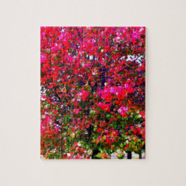 Quebra-cabeça Autumn Changing Leaves, árvores impressionistas ro