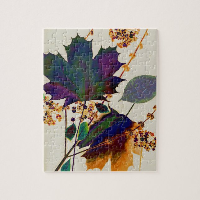 Quebra-cabeça Autumn Leaves em Royal Colors (Vertical)