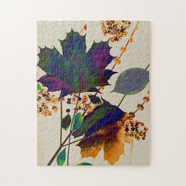 Quebra-cabeça Autumn Leaves em Royal Colors (Vertical)