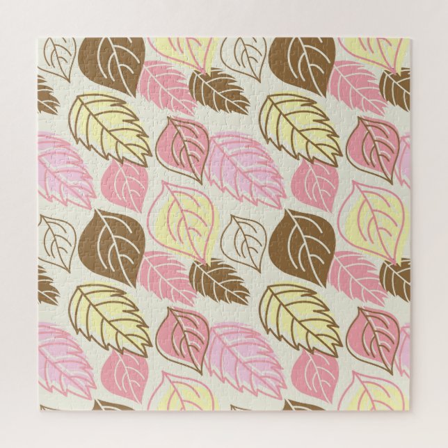 Quebra-cabeça Autumn Splendor: Leaf Seamless Pattern (Vertical)