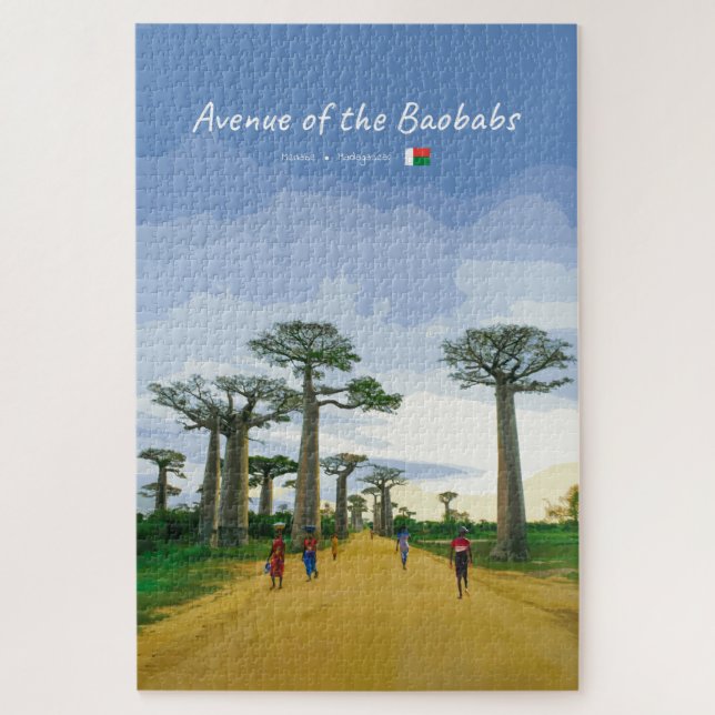 Quebra-cabeça Avenida dos Baobás, Madagascar - Paisagem (Vertical)