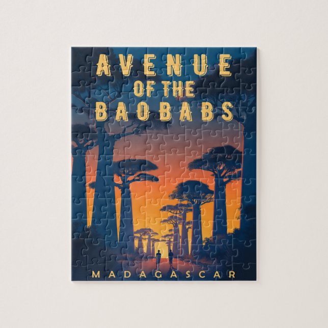 Quebra-cabeça Avenida dos Baobás Madagascar - Retro-africana (Vertical)