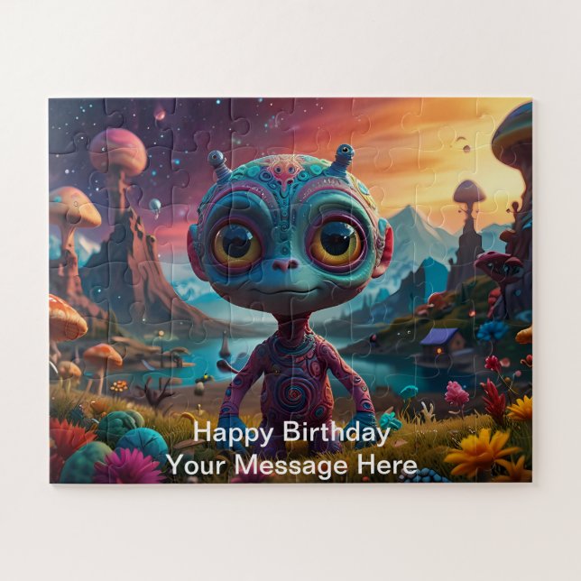 Quebra-cabeça Aventura alienígena em Floresta Fantástica de Cogu (Horizontal)