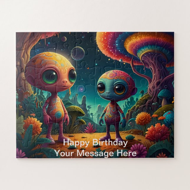 Quebra-cabeça Aventura alienígena em Floresta Fantástica de Cogu (Horizontal)