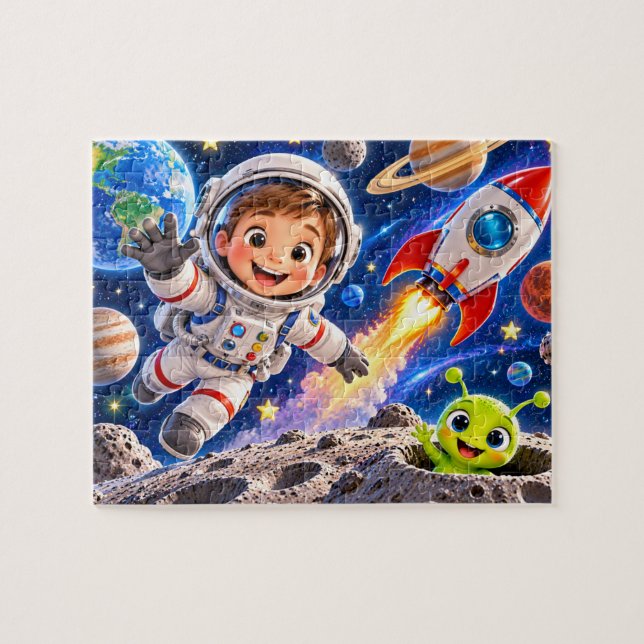 Quebra-cabeça Aventura do Explorador Espacial (Horizontal)