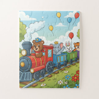 Quebra-cabeça Aventura do Trem de Animais Puzzle