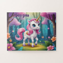 Quebra-cabeça Aventura Mystical Glitter Forest Unicorn