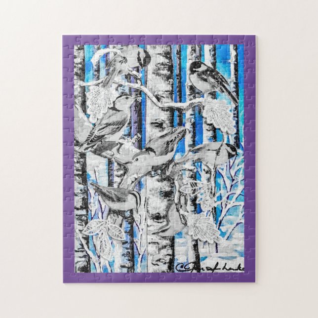 Quebra-cabeça Aves de inverno (Vertical)