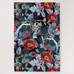Quebra-cabeça Aves de Kingfisher Floral Chic