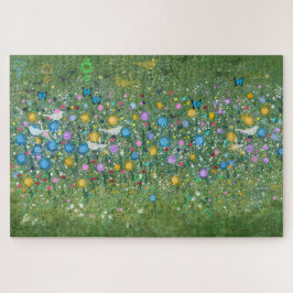 Quebra-cabeça Aves e Borboletas do Jardim Flor KiniArt