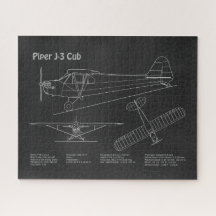 Avião de Cub - Planos de bordo de avião PD