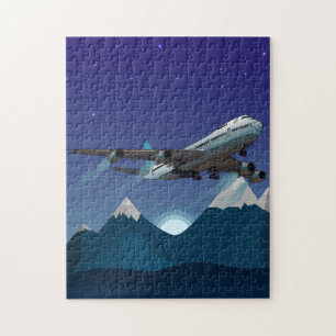Quebra-cabeça Avião. Jumbo jet.