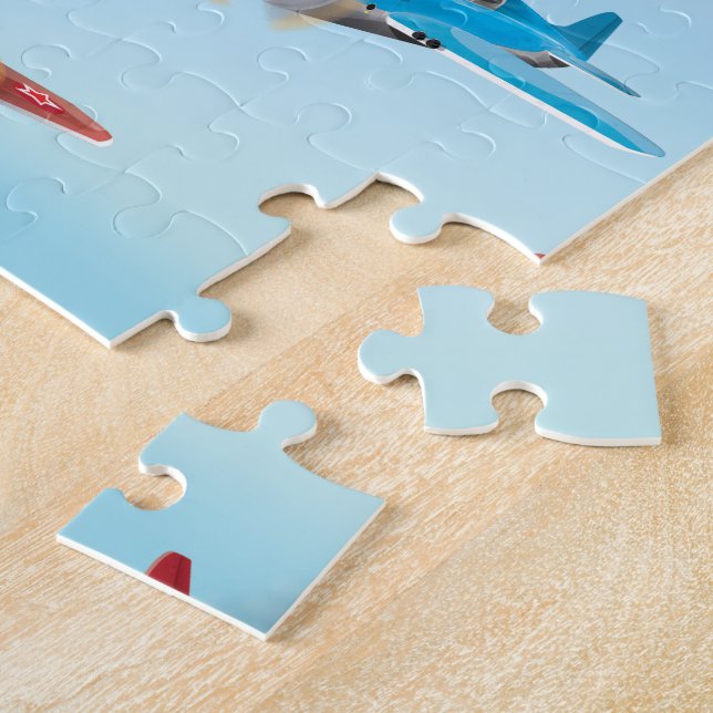 Quebra-cabeça Aviões de Brinquedo (Lateral)