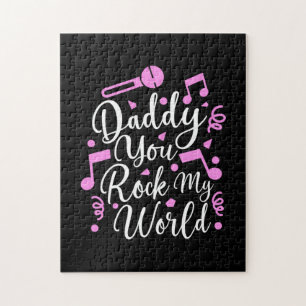 Quebra-cabeça Avô Gift   Pai Você Rock My World