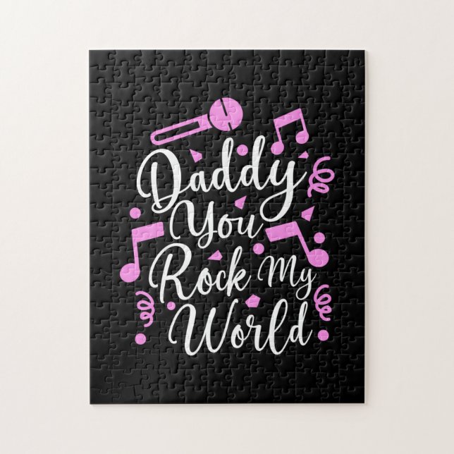 Quebra-cabeça Avô Gift | Pai Você Rock My World (Vertical)