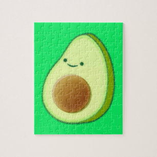 Quebra-cabeça Avocado Bonito Desenhando Em Verde