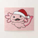 Quebra-cabeça Axolotl Felry Christmas Winter Axolotl Jigsee Puzz<br><div class="desc">O axolotl para as noites suaves com boné de Natal. Animais engraçados com presentes e neve nas férias. Também é engraçado para o natal em julho. Os Axolotls são animais bonitos e perfeitos para o Natal.</div>