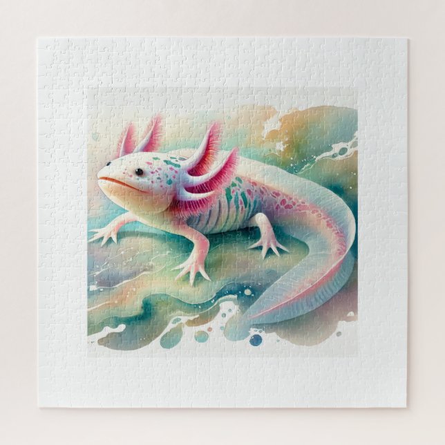 Quebra-cabeça Axolotl in Dreamy Waters 110924AREF134 - Watercolo (Vertical)