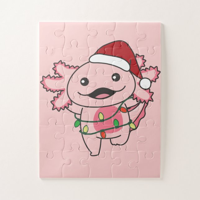 Quebra-cabeça Axolotls Christmas Winter Animal Axolotls Jigsen P (Vertical)