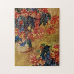Quebra-cabeça Azaleas Vermelhas em um Pote Monet Fine Art