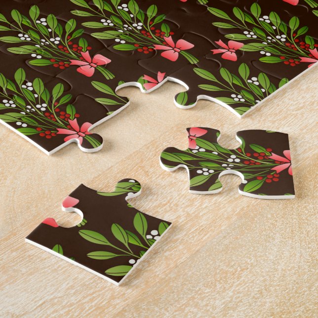 Quebra-cabeça Azevinho de Natal - Caneca de Café (Lateral)