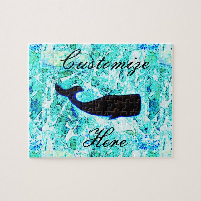 Quebra-cabeça azul-baleia-preta Thunder_Cove (Horizontal)