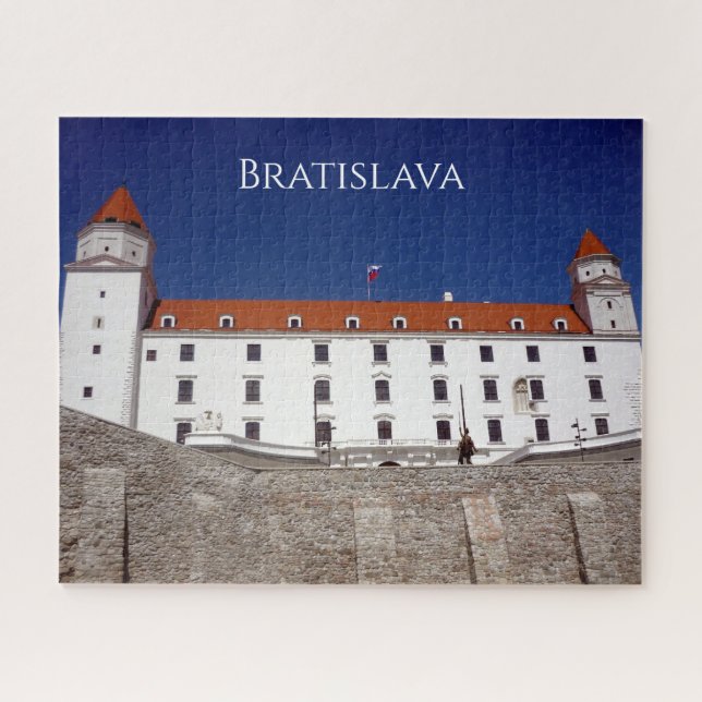 Quebra-cabeça azul de castelo bratislava (Horizontal)